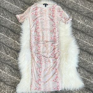 Isabella Oliver Pink and White Patterned Maternity Dress